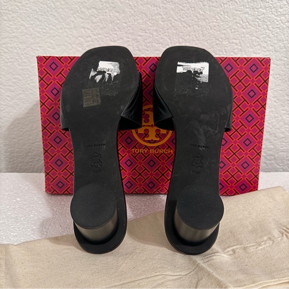 Tory Burch Black Leather Mules 2" heel - Picture 7 of 9
